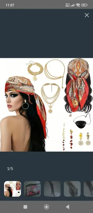 Disfraz Pirata Corsaria Capitana+ complementos