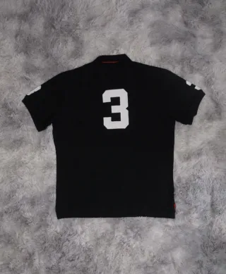 Polo Ralph Lauren Negro Chicago y Big Pony Blanco