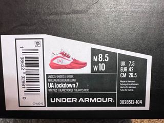 Zapatilla BASKET Under Armour Talla 42 Roja/Blanca