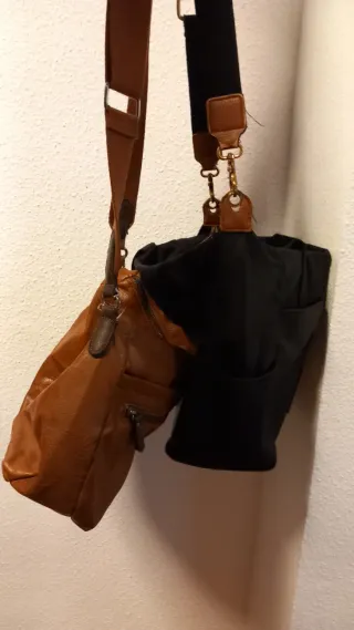 2 Bolsos Marrón y Negro bandolera