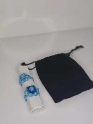 Anillos de bisutería azules