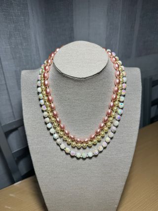 Collar vintage perlas y cristales