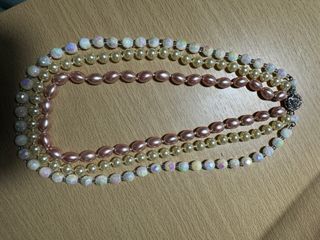 Collar vintage perlas y cristales