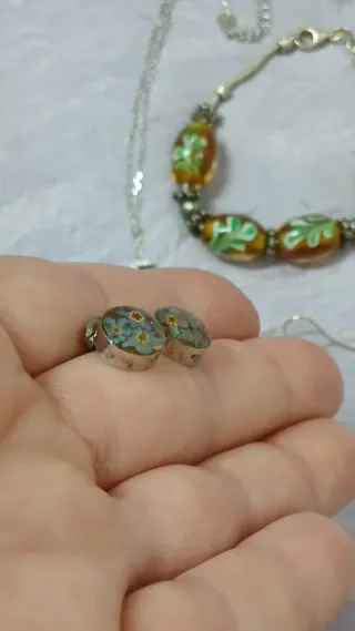 Lote Joyería Plata Ley y Murano Vintage