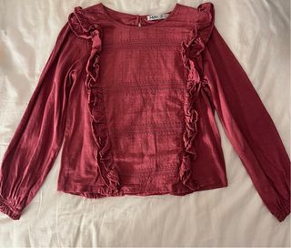 Blusa malva manga larga talla S