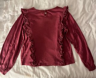 Blusa malva manga larga talla S