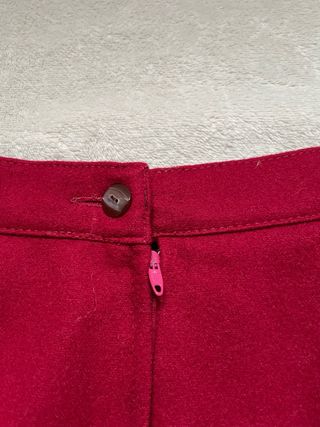 Gonna lana rossa bottoni tasche S