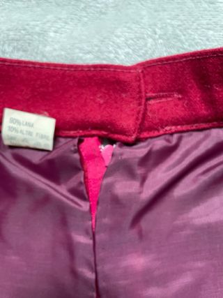 Gonna lana rossa bottoni tasche S