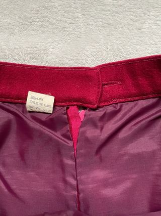 Gonna lana rossa bottoni tasche S