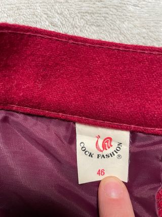 Gonna lana rossa bottoni tasche S