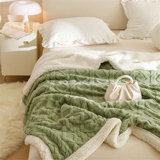 Manta Sherpa Grande Verde Salvia Ultrasuave