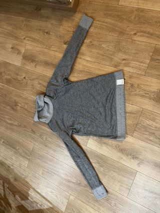 Camiseta reversible cuello alto gris mujer nieve