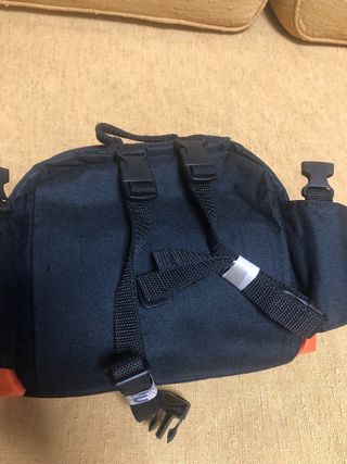 Marsupio Yosh Bag nero e arancione