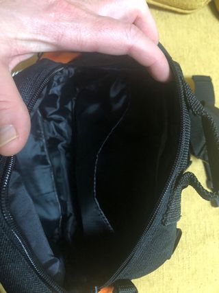 Marsupio Yosh Bag nero e arancione