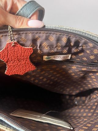 Bolso de piel con estampado cebra