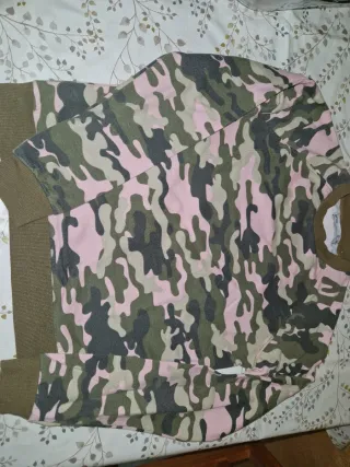 Sudadera Camuflaje Rosa y Verde