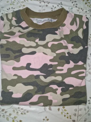Sudadera Camuflaje Rosa y Verde