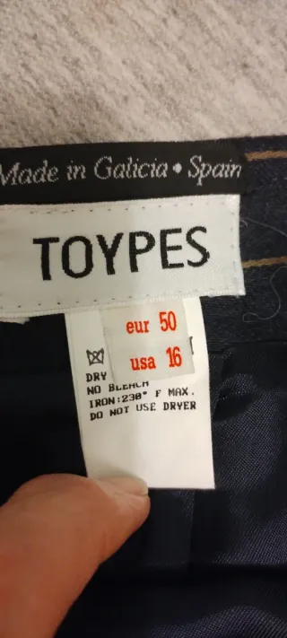 Falda Toypes Negra Rayas Talla 50