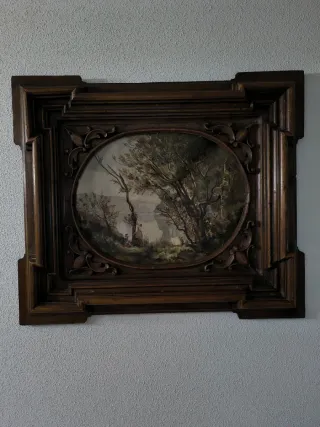 Marco antiguo madera maciza