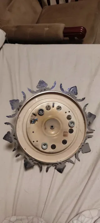 Plafón Techo Vintage Cristal y Metal 36cm