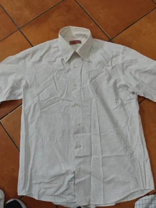 Camicia Uomo a pois bianca taglia M