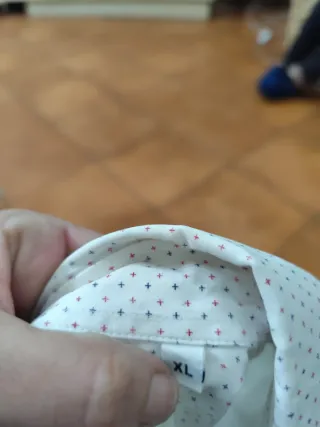 Camicia Uomo a pois bianca taglia M