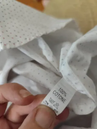 Camicia Uomo a pois bianca taglia M