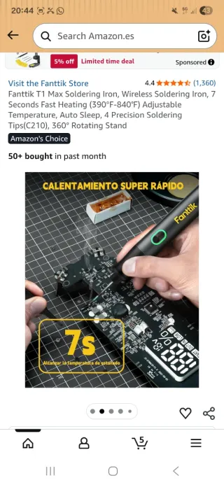 Soldador Fanttik T1 con Soporte y Accesorios