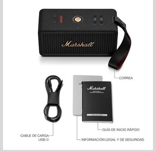 Altavoz Marshall Middleton II Negro/Dorado