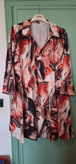 Abito corto curvy fantasia multicolor