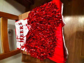 Disfraz Animadora Rojo Blanco Talla 7-8 años