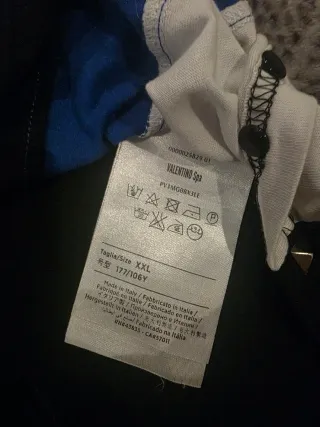 Camiseta Valentino Negra y Azul