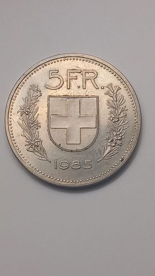 2 Monete 5 Franchi Svizzeri 1981 & 1985