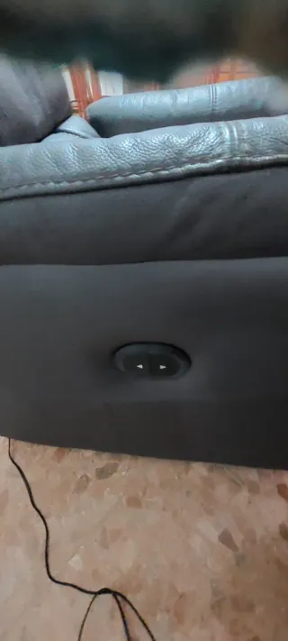 Sillón Relax Eléctrico Cuero Marrón oscuro