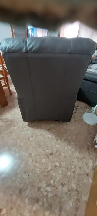 Sillón Relax Eléctrico Cuero Marrón oscuro