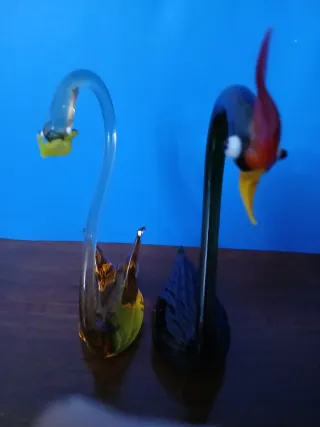 Set 2 Cigni Vetro Murano Vintage