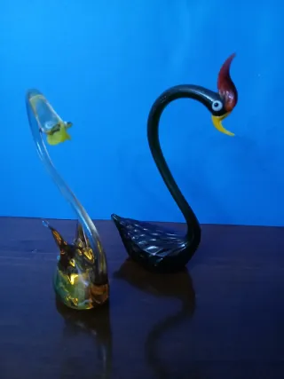 Set 2 Cigni Vetro Murano Vintage