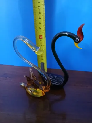 Set 2 Cigni Vetro Murano Vintage