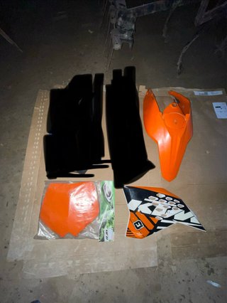Plásticos KTM Enduro/Motocross Naranja/Blanco