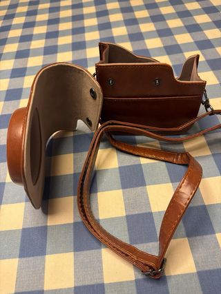 Funda para cámara instantánea de cuero