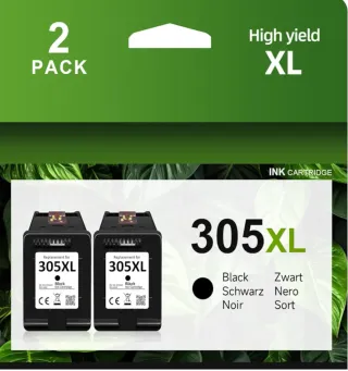 2 Cartuchos Tinta HP 305 XL Negro