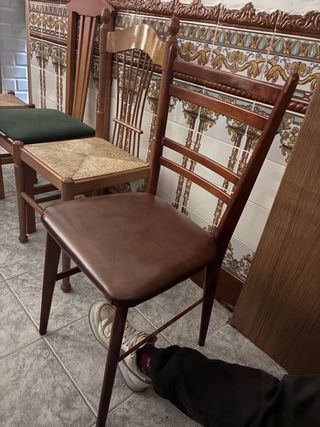 Sillas vintage de madera