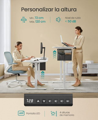 Escritorio Eléctrico Regulable 160x70