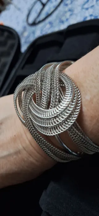 Bracciale donna bigiotteria argentato