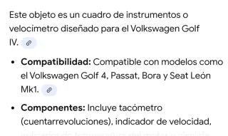 Cuadro instrumentos Golf/Passat