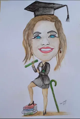 Caricatura personalizada em tela Ofereça,Diadopai