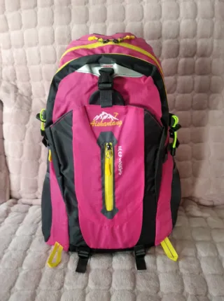 Mochila Técnica 35L Rosa y Amarilla