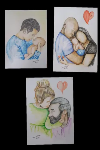 Ilustrações Dia do Pai - Aquarela