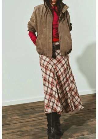 ❤️ FALDA CUADROS ZARA