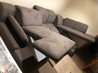 Sofá modular 4 plazas con 2 chaiselongue y arcón
